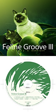 「Feline groove 3」CDジャケット、レーベル面デザイン